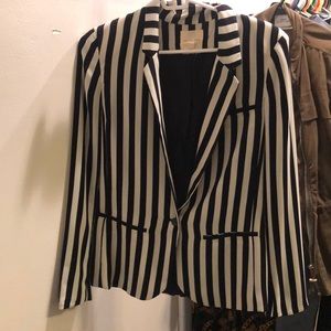 Black and white blazer